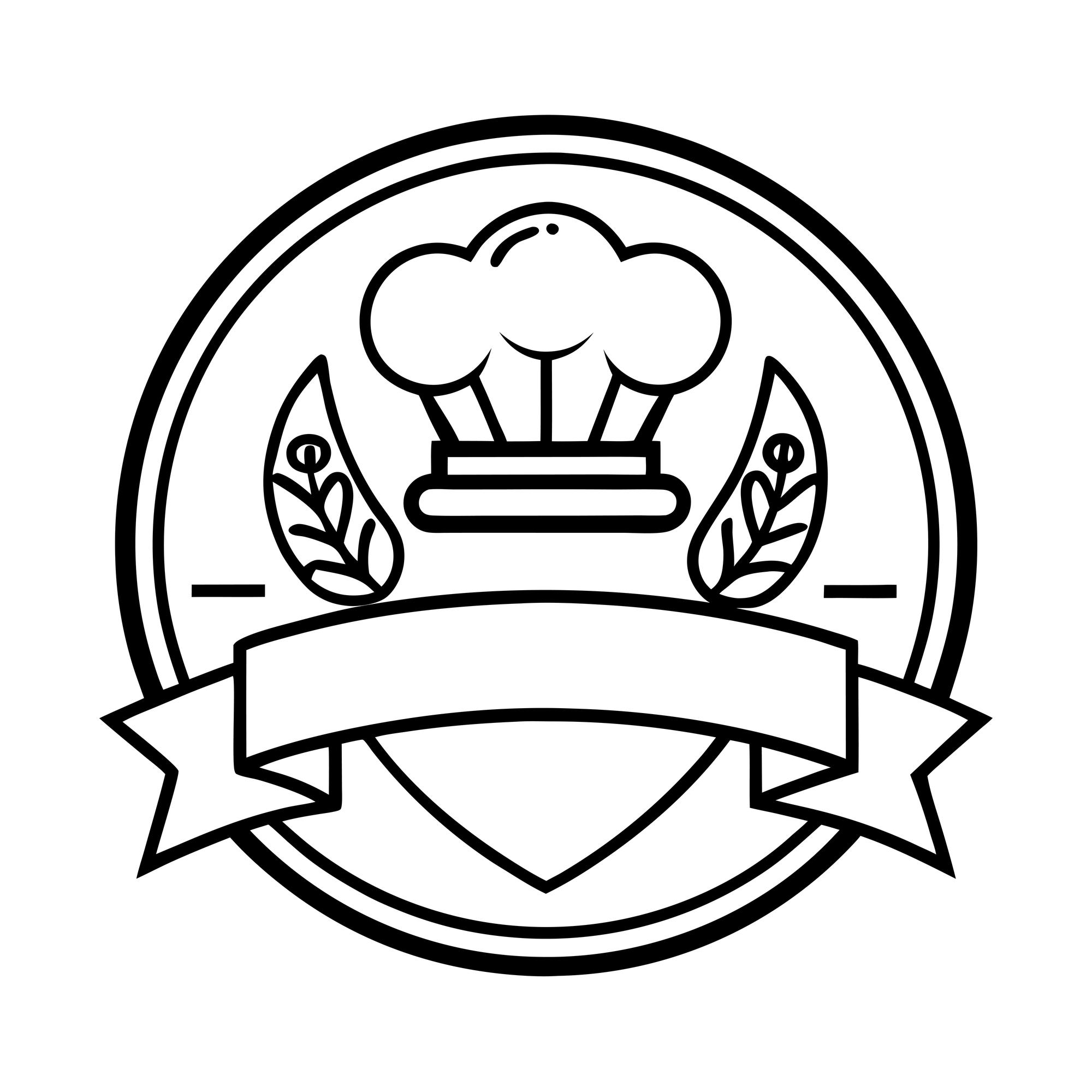 Culinary school collaboration emblem
